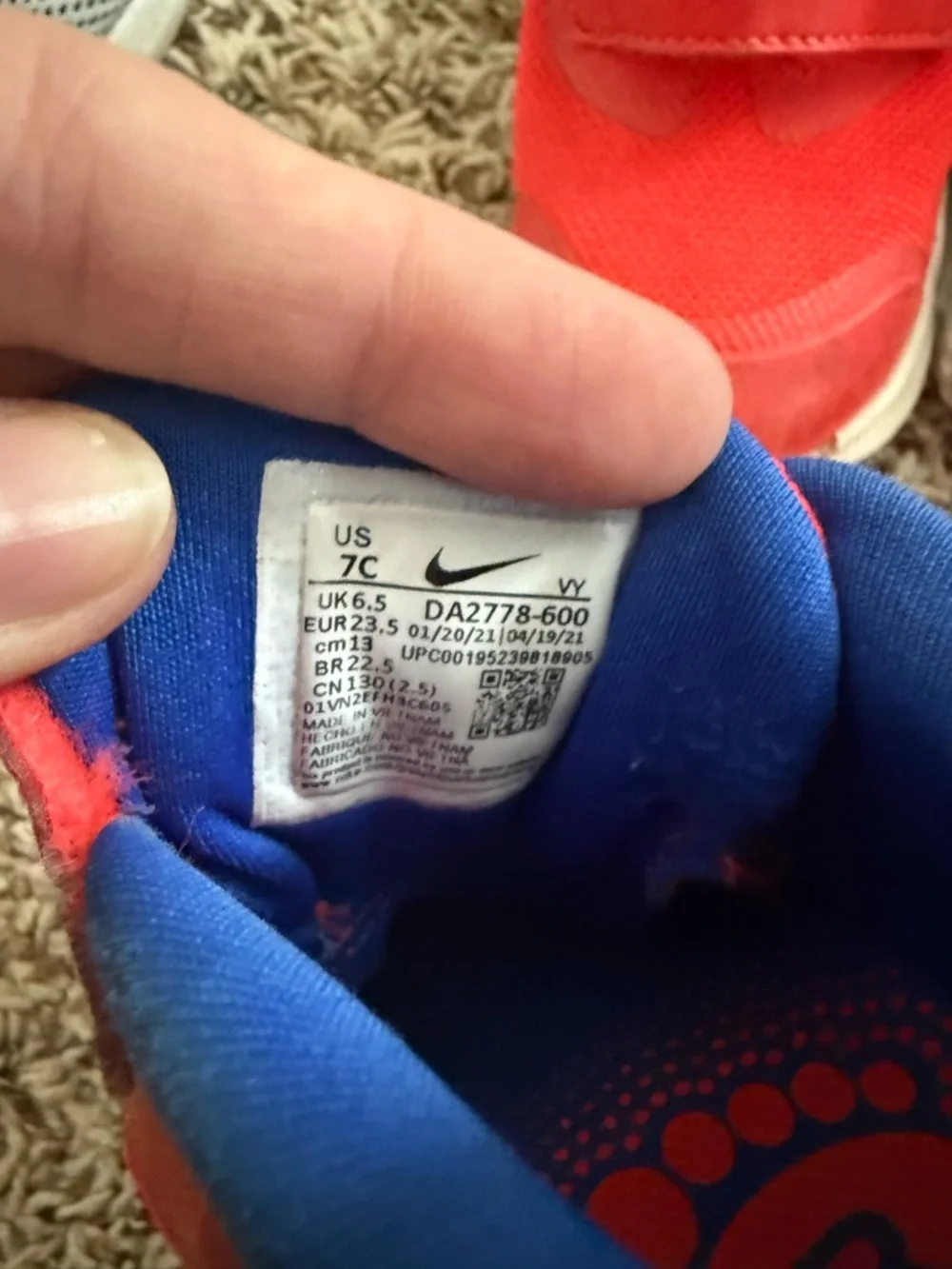 Nike Kids Gray and Blue Athletic Sneakers